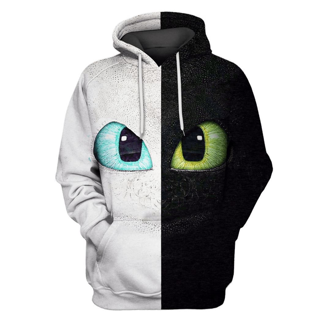 Gearhumans How To Train Your Dragon: Night Fury And Light Fury Custom T-shirt - Hoodies Apparel 1 How To Train Your Dragon: Night Fury And Light Fury Custom T-shirt - Hoodies Apparel HD-MV110610 3D Custom Fleece Hoodies Hoodie S