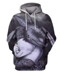 How to train your dragon Night Fury and Light Fury Custom T-shirt - Hoodies Apparel HD-MV111363 3D Custom Fleece Hoodies Hoodie S 