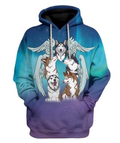 Husky Angels Custom T-Shirts Hoodies Apparel DG-AT1212191 3D Custom Fleece Hoodies Hoodie S 