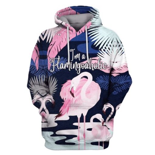 I Am A Flamingoaholic Hoodies - T-Shirts Apparel PET110191 3D Custom Fleece Hoodies Hoodie S