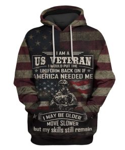 I am a US veteran Custom T-shirt - Hoodies Apparel HD-GH1106205 3D Custom Fleece Hoodies Hoodie S 
