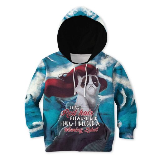 I Have Red Hair Because God Knew I Need A Warning Label Custom Hoodies T-shirt Apparel HD-GH20009K kid 3D apparel Kid Hoodie S/6-8