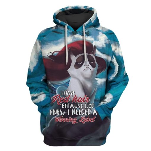 I Have Red Hair Because God Knew I Need A Warning Label Custom T-shirt - Hoodies Apparel HD-GH20009 3D Custom Fleece Hoodies Hoodie S