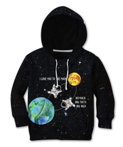I love you to the moon and back and forth and back Custom Hoodies T-shirt Apparel HD-GH1106105K kid 3D apparel Kid Hoodie S/6-8