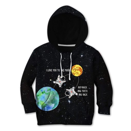 I love you to the moon and back and forth and back Custom Hoodies T-shirt Apparel HD-GH1106105K kid 3D apparel Kid Hoodie S/6-8