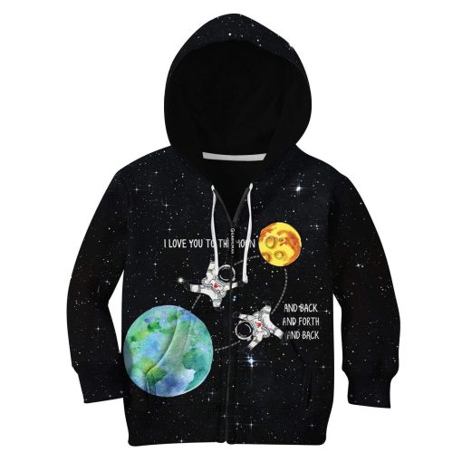 I love you to the moon and back and forth and back Custom Hoodies T-shirt Apparel HD-GH1106105K kid 3D apparel Kid Zip Hoodie S/6-8