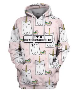 I'm a catcornalohic Custom T-shirt - Hoodies Apparel UNI110151 3D Custom Fleece Hoodies Hoodie S 