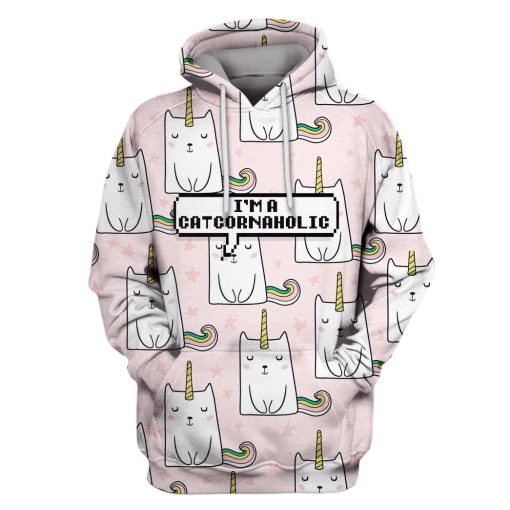 I'm a catcornalohic Custom T-shirt - Hoodies Apparel UNI110151 3D Custom Fleece Hoodies Hoodie S