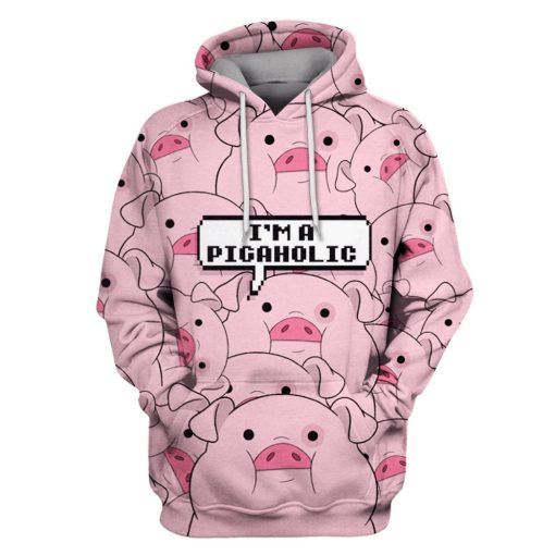 I'M A PIGAHOLIC T-Shirts - Zip Hoodies Apparel FR110104 3D Custom Fleece Hoodies Hoodie S