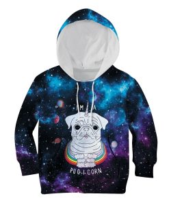 I'm A Pugicorn Custom Hoodies T-shirt Apparel HD-UNI110135K kid 3D apparel Kid Hoodie S/6-8