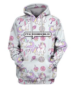 I'm A Unicornholic Hoodies - T-Shirts - Zip Hoodies Apparel uni110106 3D Custom Fleece Hoodies Hoodie S 