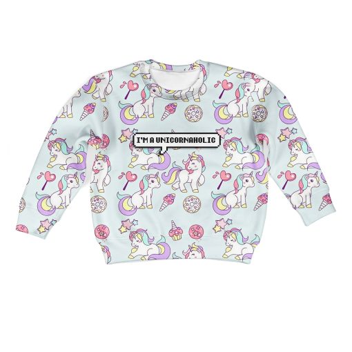 I'm An Unicornalohic Custom Hoodies T-shirt Apparel HD-UNI110106K kid 3D apparel Kid Sweatshirt S/6-8