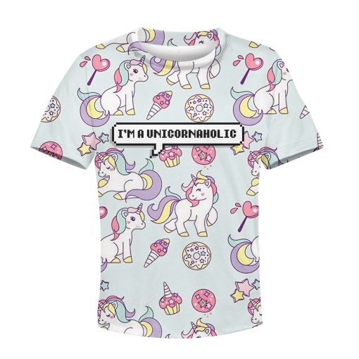I'm An Unicornalohic Custom Hoodies T-shirt Apparel HD-UNI110106K kid 3D apparel Kid T-Shirt XS