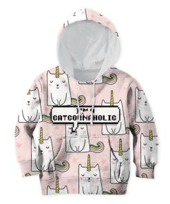 I'm Catcornaholic Custom Hoodies T-shirt Apparel HD-UNI110151K kid 3D apparel Kid Hoodie S/6-8