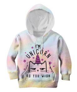 I'm Unicorn As You Wish Custom Hoodies T-shirt Apparel HD-UNI110115K kid 3D apparel Kid Hoodie S/6-8