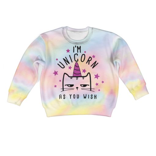 I'm Unicorn As You Wish Custom Hoodies T-shirt Apparel HD-UNI110115K kid 3D apparel Kid Sweatshirt S/6-8