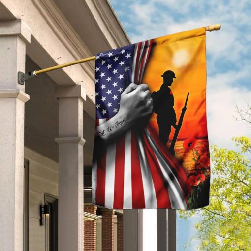 Gearhumans 3D American Veteran Flag House