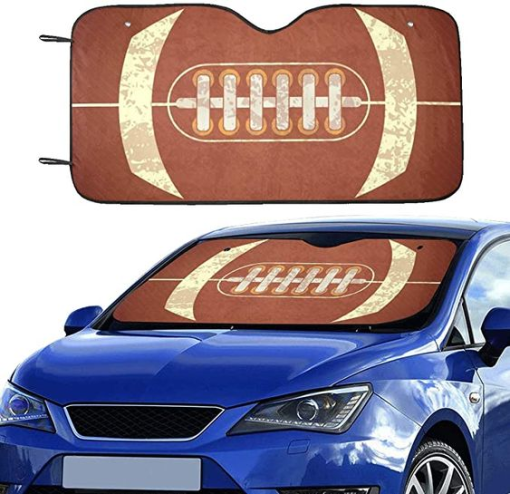 Gearhumans 3D American Football Car Auto Sunshade