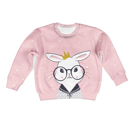 Innocence Rabbit Custom Hoodies T-shirt Apparel HD-PET110366K kid 3D apparel Kid Sweatshirt S/6-8