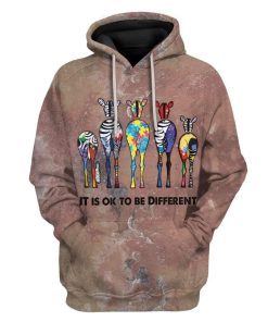 It Is Ok To Be Different Custom T-Shirts Hoodies Apparel HD-QM0301201 3D Custom Fleece Hoodies Hoodie S 