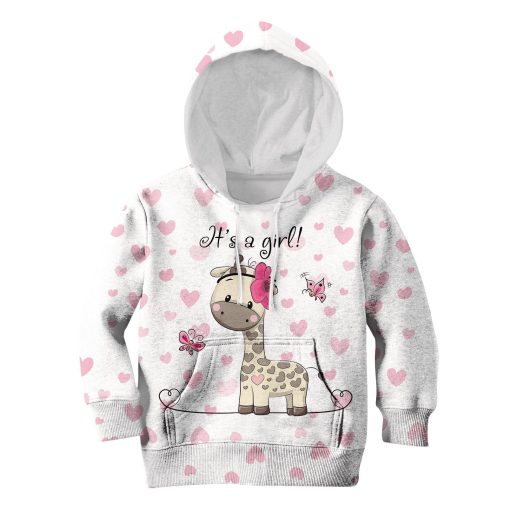 It's a girl Kid Custom Hoodies T-shirt Apparel HD-PET110341K kid 3D apparel Kid Hoodie S/6-8