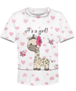 It's a girl Kid Custom Hoodies T-shirt Apparel HD-PET110341K kid 3D apparel Kid T-Shirt XS 
