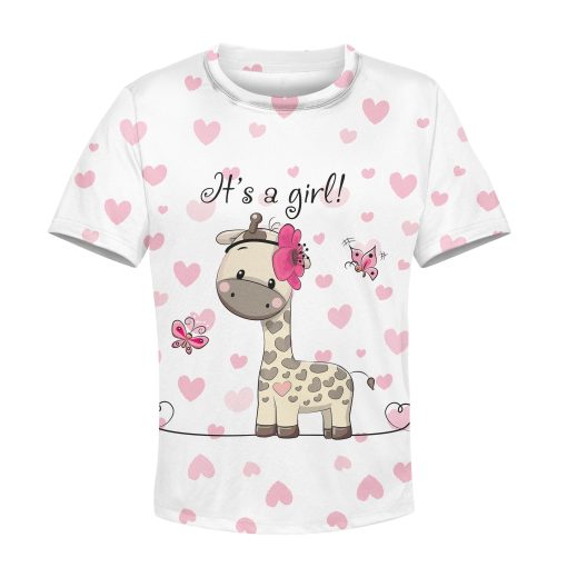It's a girl Kid Custom Hoodies T-shirt Apparel HD-PET110341K kid 3D apparel Kid T-Shirt XS