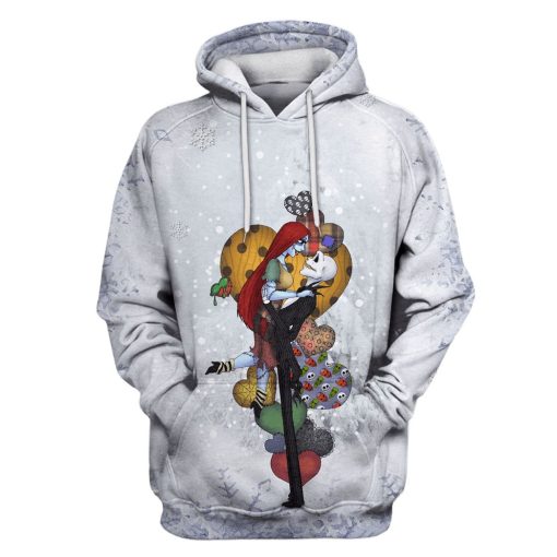 Jack and Sally in winter Custom T-shirt - Hoodies Apparel MV110573 3D Custom Fleece Hoodies Hoodie S