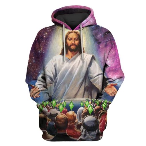 Jesus Custom T-shirt - Hoodies Apparel HD-GH20105 3D Custom Fleece Hoodies Hoodie S