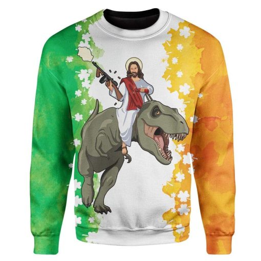Jesus Trex Custom T-Shirts Hoodies Apparel HD-QM0302202 3D Custom Fleece Hoodies Long Sleeve S