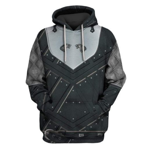Jon Snow King of The North Costume Custom T-shirt - Hoodies Apparel HD-GH20106 3D Custom Fleece Hoodies Hoodie S