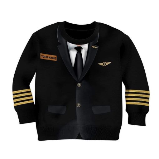 Gearhumans Kid Cosplay Pilot Custom Name T-Shirts Hoodies Apparel - Image 2