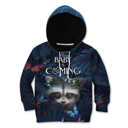 Gearhumans Kid Custom Baby Is Coming Apparel 5 Kid Custom Baby Is Coming Apparel HD-AT2481914K Kid 3D Apparel Kid Hoodie S/6-8