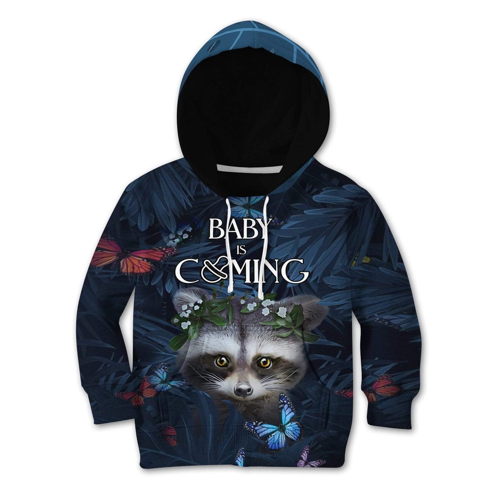 Gearhumans Kid Custom Baby Is Coming Apparel 1 Kid Custom Baby Is Coming Apparel HD-AT2481914K Kid 3D Apparel Kid Hoodie S/6-8