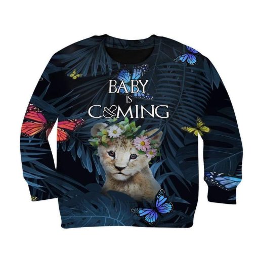 Kid Custom Baby Is Coming Apparel HD-AT3081904K Kid 3D Apparel Kid Sweatshirt S/6-8
