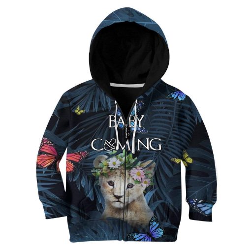 Kid Custom Baby Is Coming Apparel HD-AT3081904K Kid 3D Apparel Kid Zip Hoodie S/6-8