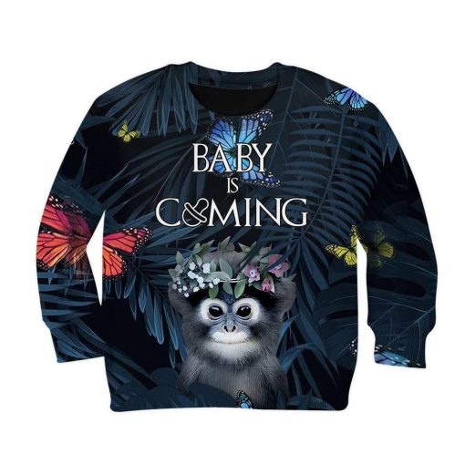 Kid Custom Baby Is Coming Apparel HD-AT3081905K Kid 3D Apparel Kid Sweatshirt S/6-8