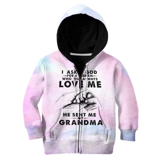 Kid Custom Grandma Apparel HD-GH2081901K kid 3D apparel Kid Zip Hoodie S/6-8