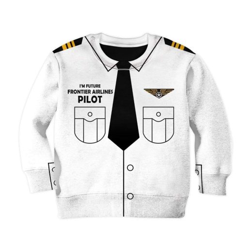 Kid Custom Hoodies T-shirt I'm future Frontier Airlines pilot Apparel HD-GH20708K kid 3D apparel Kid Sweatshirt 2T