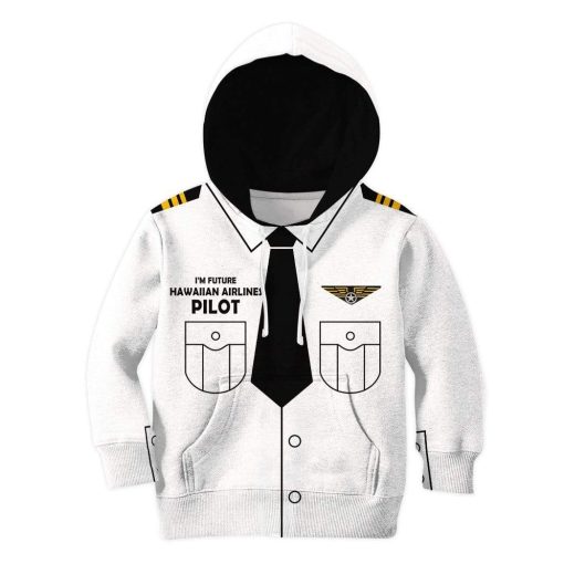 Gearhumans Kid Custom Hoodies T-shirt I'm future Hawaiian Airlines pilot Apparel 3 Kid Custom Hoodies T-shirt I'm future Hawaiian Airlines pilot Apparel HD-GH20709K kid 3D apparel Kid Hoodie 2T