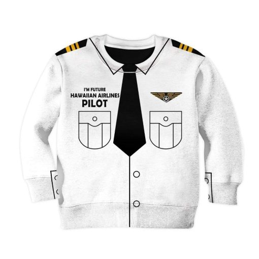 Gearhumans Kid Custom Hoodies T-shirt I'm future Hawaiian Airlines pilot Apparel 5 Kid Custom Hoodies T-shirt I'm future Hawaiian Airlines pilot Apparel HD-GH20709K kid 3D apparel Kid Sweatshirt 2T