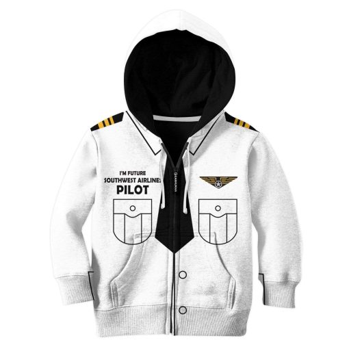 Kid Custom Hoodies T-shirt I'm future Southwest Airlines pilot Apparel HD-GH20711K kid 3D apparel Kid Zip Hoodie 2XS