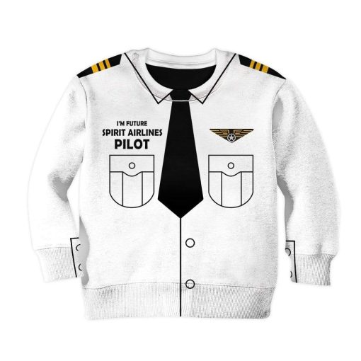 Kid Custom Hoodies T-shirt I'm future Spirit Airlines pilot Apparel HD-GH20712K kid 3D apparel Kid Sweatshirt 2T