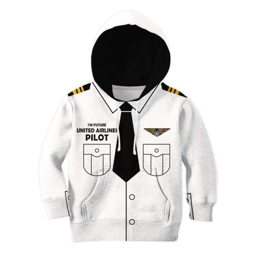 Gearhumans Kid Custom Hoodies T-shirt I'm future United Airlines pilot Apparel 3 Kid Custom Hoodies T-shirt I'm future United Airlines pilot Apparel HD-GH20713K kid 3D apparel Kid Hoodie 2T
