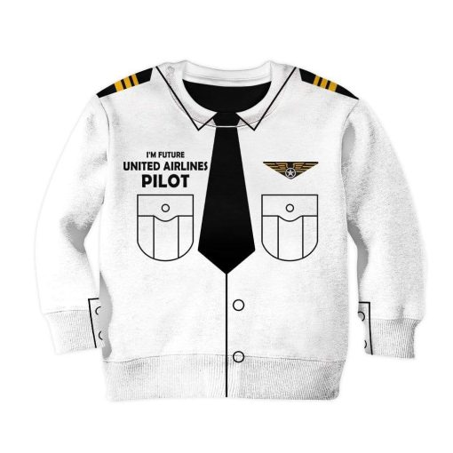 Gearhumans Kid Custom Hoodies T-shirt I'm future United Airlines pilot Apparel 5 Kid Custom Hoodies T-shirt I'm future United Airlines pilot Apparel HD-GH20713K kid 3D apparel Kid Sweatshirt 2T