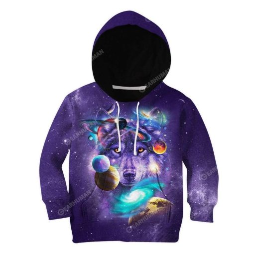 Kid Custom Wolf Apparel GH110401K Kid 3D Apparel Kid Hoodie 2XS/3-4