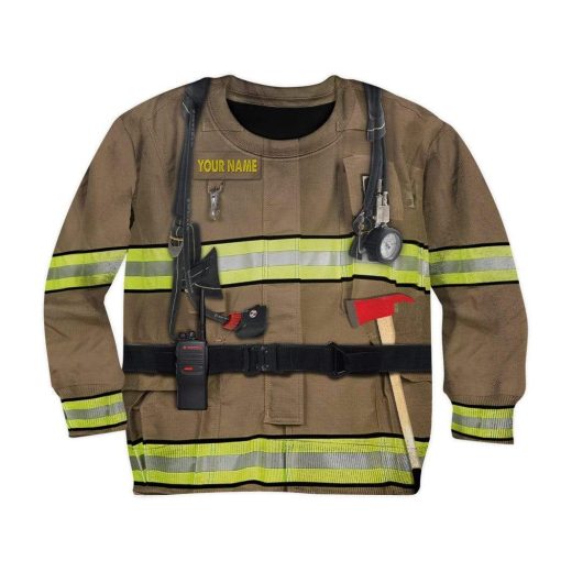 Gearhumans Kid Firefighter Custom Name T-Shirts Hoodies Apparel - Image 2