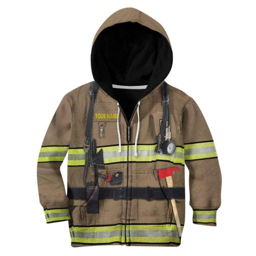 Gearhumans Kid Firefighter Custom Name T-Shirts Hoodies Apparel - Image 4