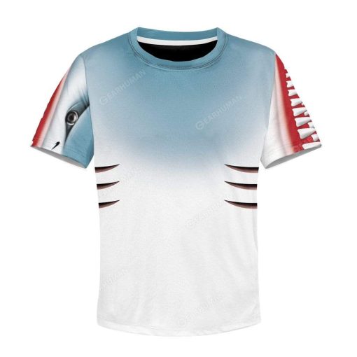 Kid Shark Hoodie T-Shirts Apparel HD-QM3011194 Kid 3D Apparel Kid T-Shirt 3XS