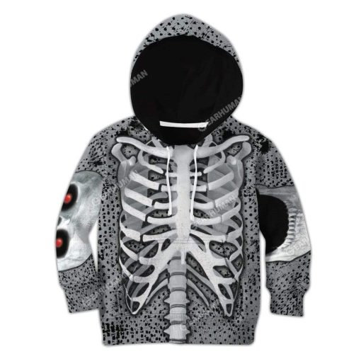 Kid Skeleton Hoodie TShirt Apparel SK-QM0312191 Kid 3D Apparel Kid Hoodie 2XS